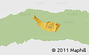 Savanna Style Panoramic Map of Guano, single color outside