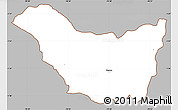 Gray Simple Map of Guano, cropped outside