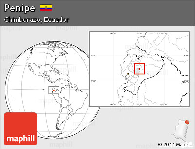 Blank Location Map of Penipe, highlighted parent region