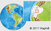 Physical Location Map of Penipe, highlighted country