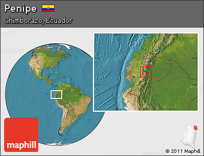 Satellite Location Map of Penipe