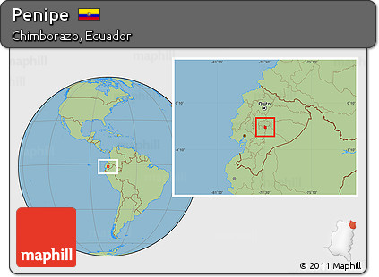Savanna Style Location Map of Penipe