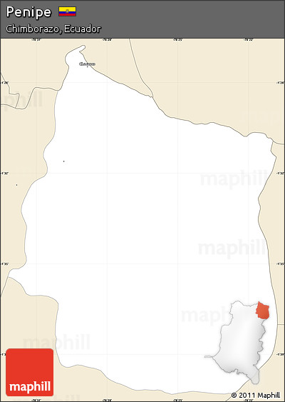 Classic Style Simple Map of Penipe
