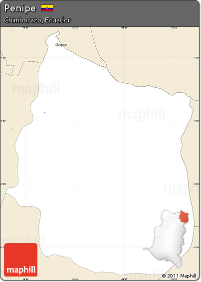 Classic Style Simple Map of Penipe