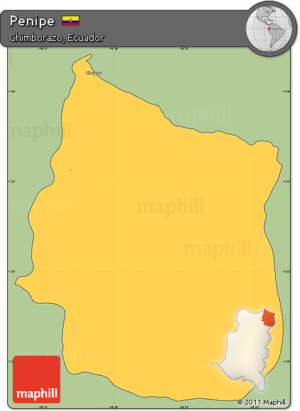 Savanna Style Simple Map of Penipe, cropped outside