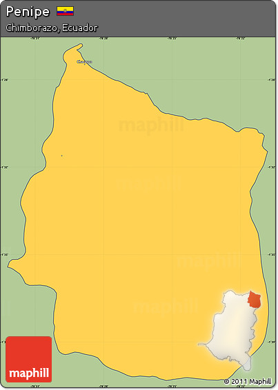 Savanna Style Simple Map of Penipe, cropped outside