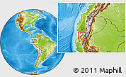 Physical Location Map of Machala, within the entire country