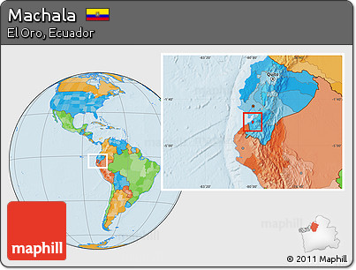 Political Location Map of Machala