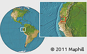 Satellite Location Map of Machala