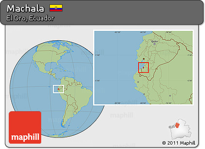 Savanna Style Location Map of Machala