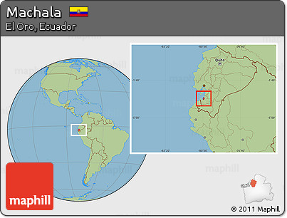 Savanna Style Location Map of Machala