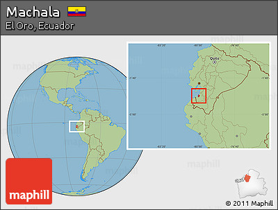 Savanna Style Location Map of Machala