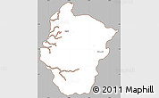 Gray Simple Map of Machala, cropped outside