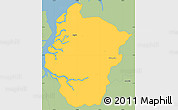 Savanna Style Simple Map of Machala