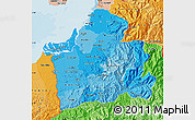 Political Shades Map of El Oro