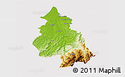 Physical 3D Map of Eloy Alfaro, cropped outside