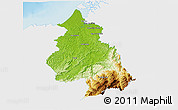 Physical 3D Map of Eloy Alfaro, single color outside