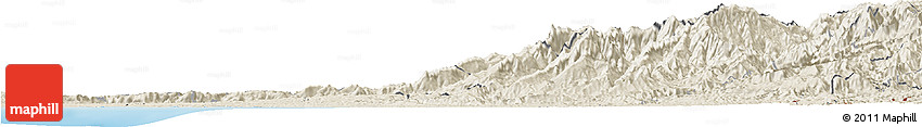 Shaded Relief Horizon Map of Eloy Alfaro