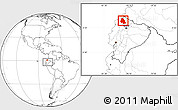 Blank Location Map of Eloy Alfaro, within the entire country