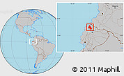 Gray Location Map of Eloy Alfaro