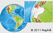 Physical Location Map of Eloy Alfaro, highlighted country, highlighted parent region, within the entire country