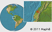 Satellite Location Map of Eloy Alfaro