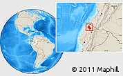 Shaded Relief Location Map of Eloy Alfaro
