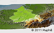 Physical Panoramic Map of Eloy Alfaro, darken