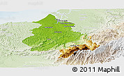 Physical Panoramic Map of Eloy Alfaro, lighten
