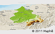 Physical Panoramic Map of Eloy Alfaro, shaded relief outside