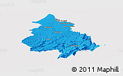 Political Panoramic Map of Eloy Alfaro, cropped outside