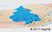 Political Panoramic Map of Eloy Alfaro, lighten