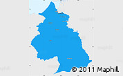 Political Simple Map of Eloy Alfaro, single color outside