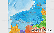 Political Shades Map of Esmeraldas