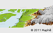 Physical Panoramic Map of Balao