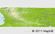 Physical Panoramic Map of Pedro Carbo