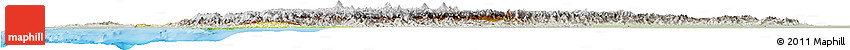 Physical Horizon Map of Ecuador, lighten, semi-desaturated, land only