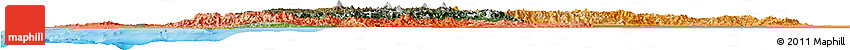 Satellite Horizon Map of Ecuador, political shades outside