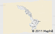 Classic Style 3D Map of Ibarra, single color outside