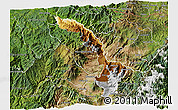 Physical 3D Map of Ibarra, satellite outside