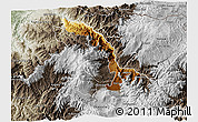 Physical 3D Map of Ibarra, semi-desaturated