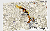 Physical 3D Map of Ibarra, shaded relief outside