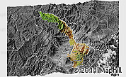 Satellite 3D Map of Ibarra, desaturated