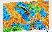 Satellite 3D Map of Ibarra, political outside