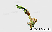 Satellite 3D Map of Ibarra, single color outside