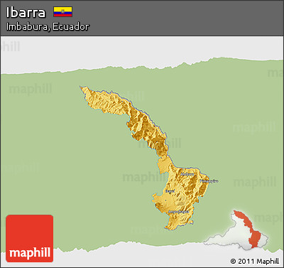 Savanna Style 3D Map of Ibarra, single color outside