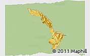 Savanna Style 3D Map of Ibarra, single color outside