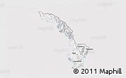 Silver Style 3D Map of Ibarra, single color outside