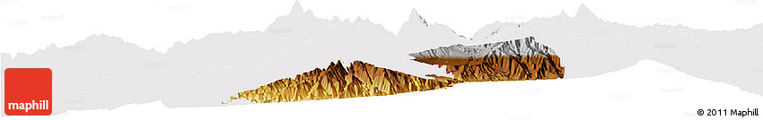 Physical Horizon Map of Ibarra, cropped outside