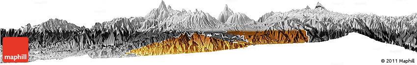 Physical Horizon Map of Ibarra, desaturated